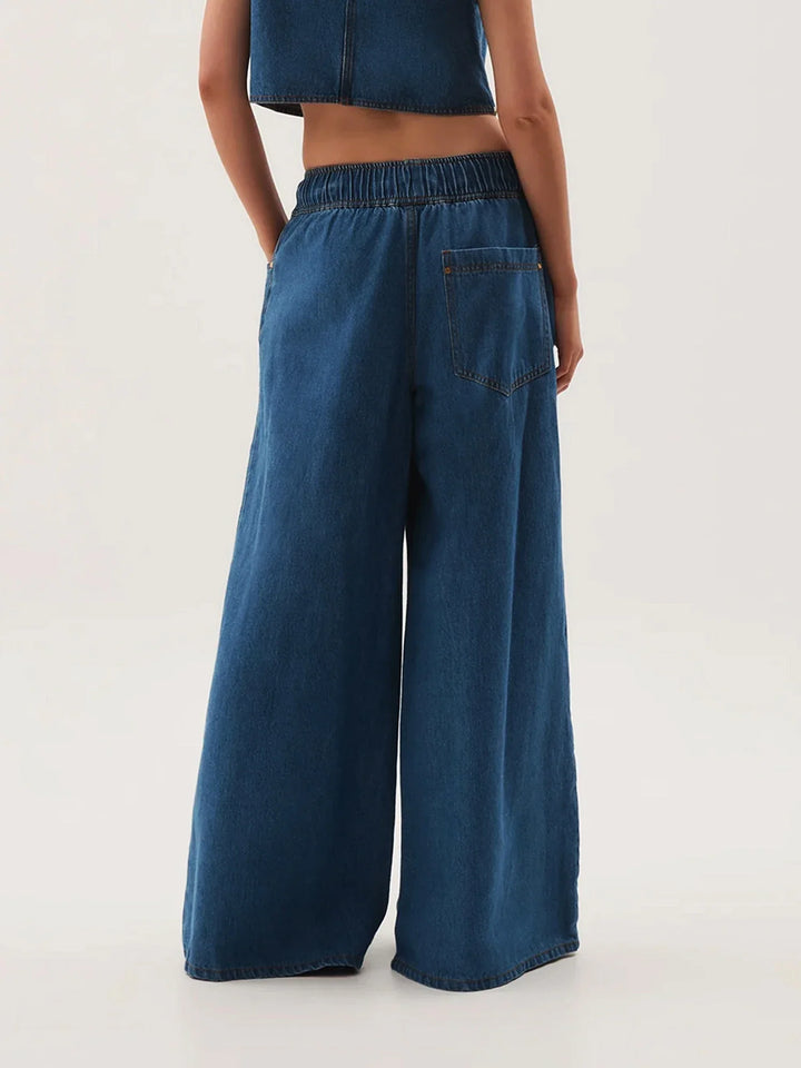 Monaco Drawstring Wide-Leg Jean