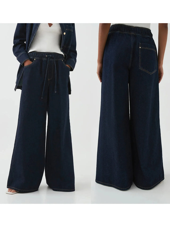 Monaco Drawstring Wide-Leg Jean