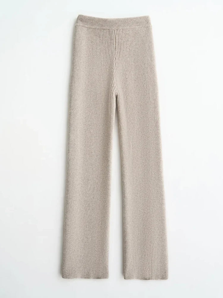 Wool Knitted Wide Leg Pants