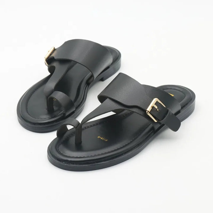 Valencia Leather Buckle Sandal