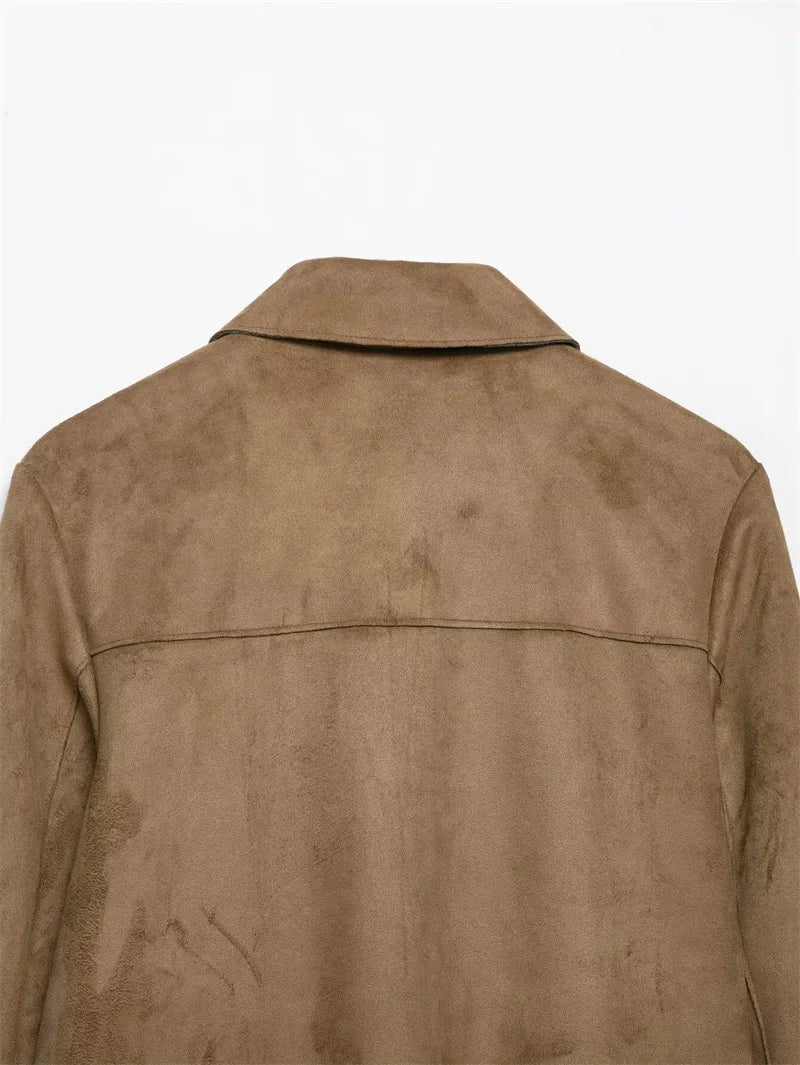 Avery Suede Cropped Jacket