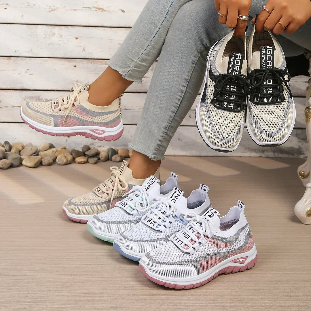 Two Tone Padded Collar Sneakers