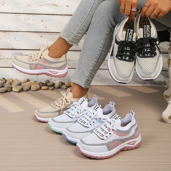 Two Tone Padded Collar Sneakers