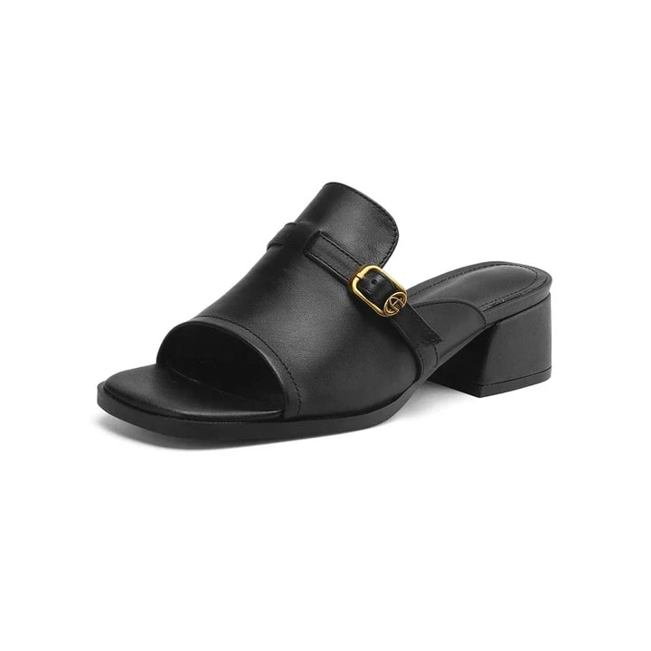 The Buckle Leather Slide