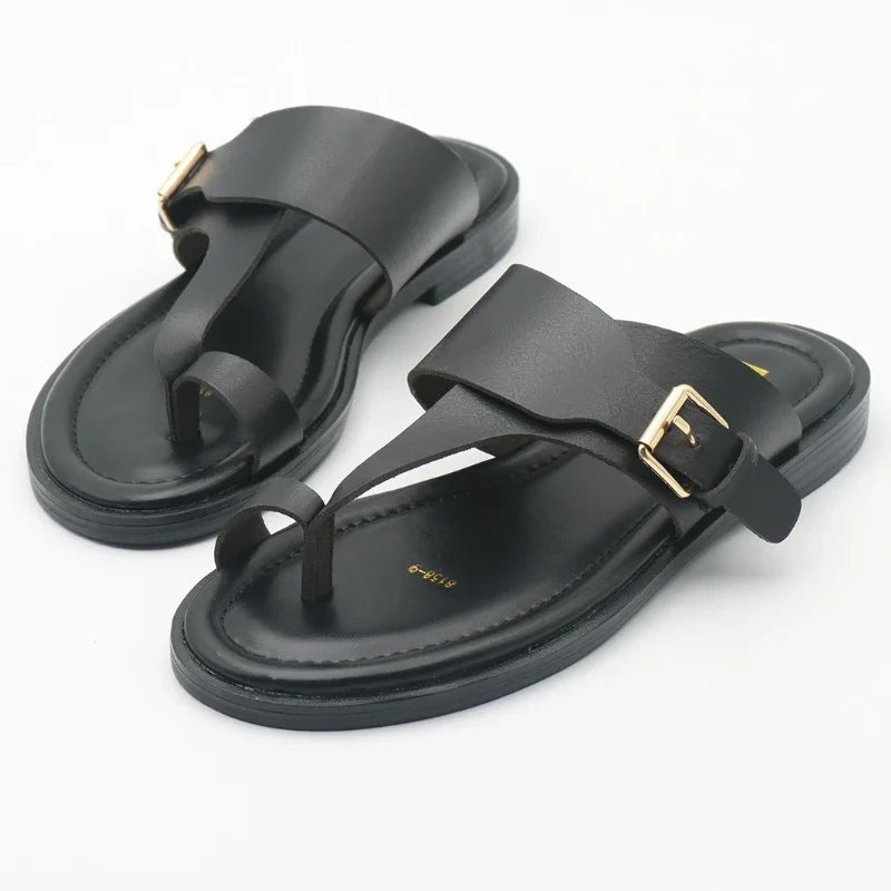 Valencia Leather Buckle Sandal