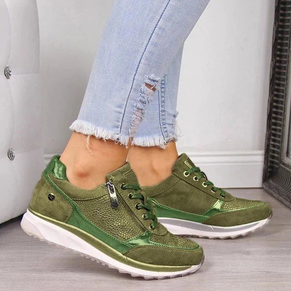 Sequin Hidden Wedge Sneakers