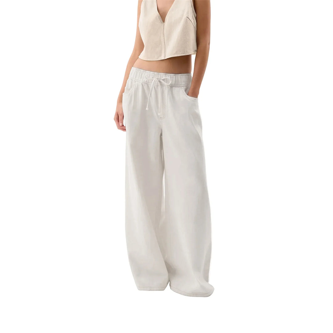 Monaco Drawstring Wide-Leg Jean