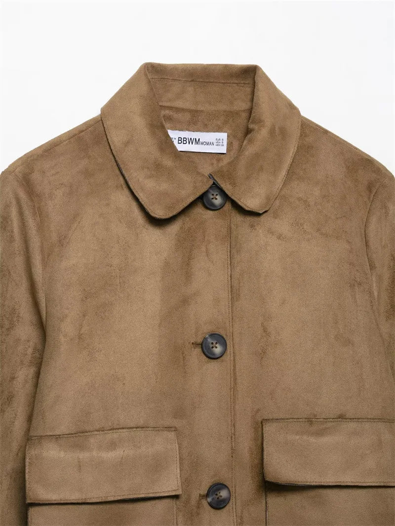 Avery Suede Cropped Jacket