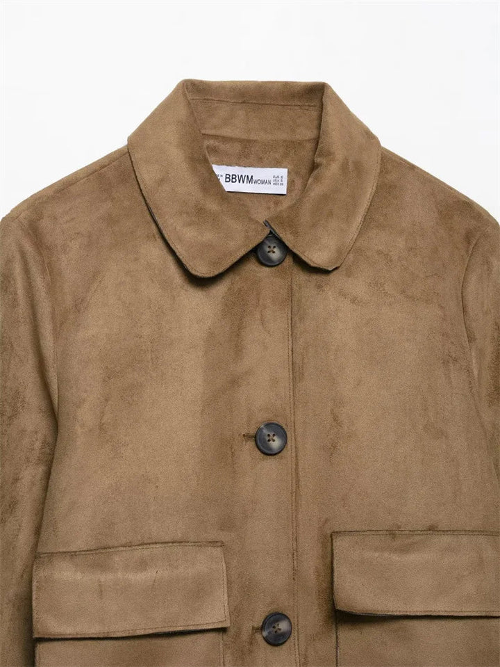 Avery Suede Cropped Jacket