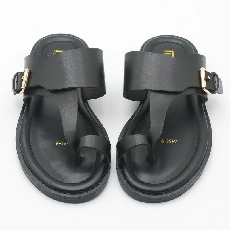 Valencia Leather Buckle Sandal