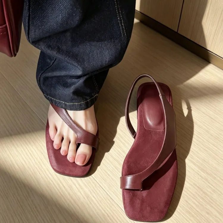 Comporta Genuine Leather Flat Sandal