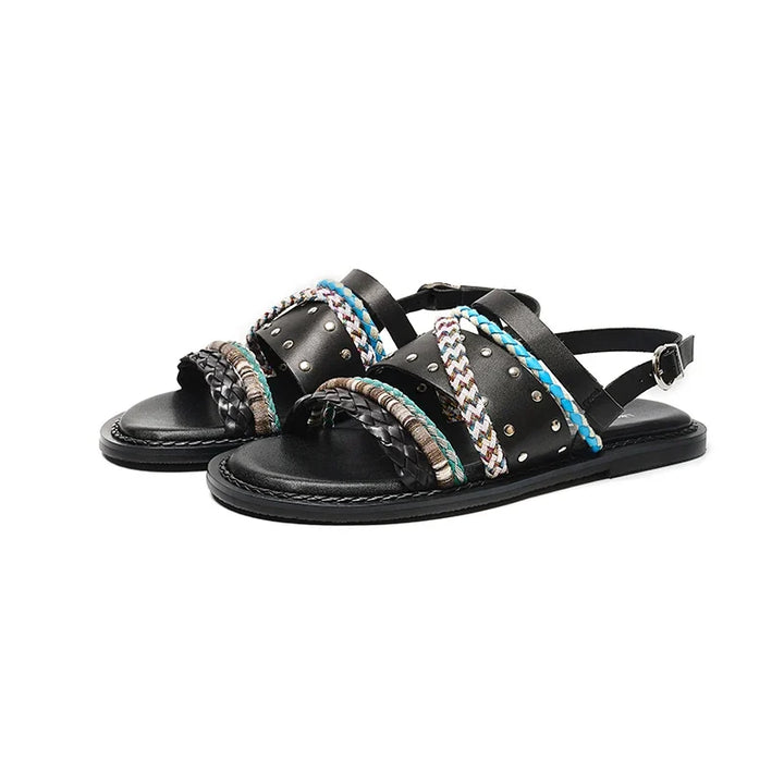 Mykonos Braided Leather Gladiator Sandal