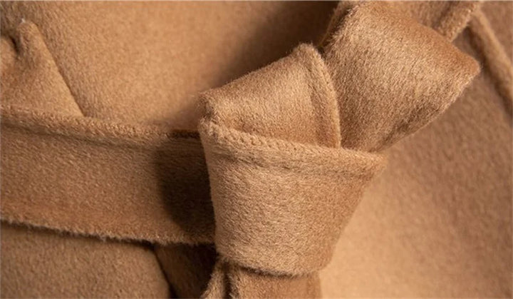 Camel-Hair Long Pointed Coat