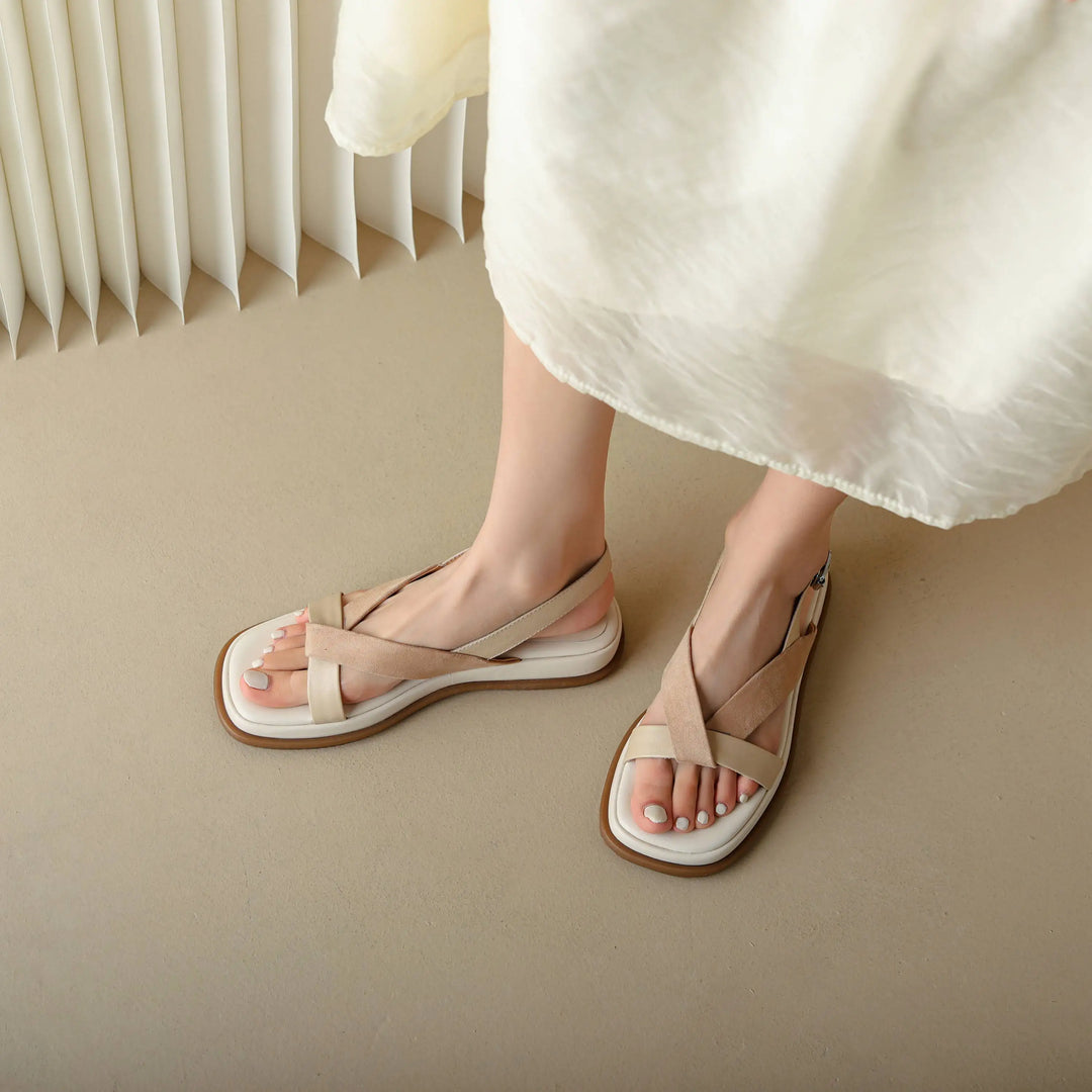 Valetta Cross-Strap Platform Sandal