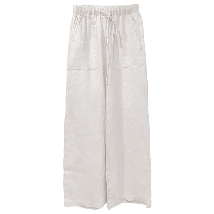 The Drawstring Straight Linen Pant