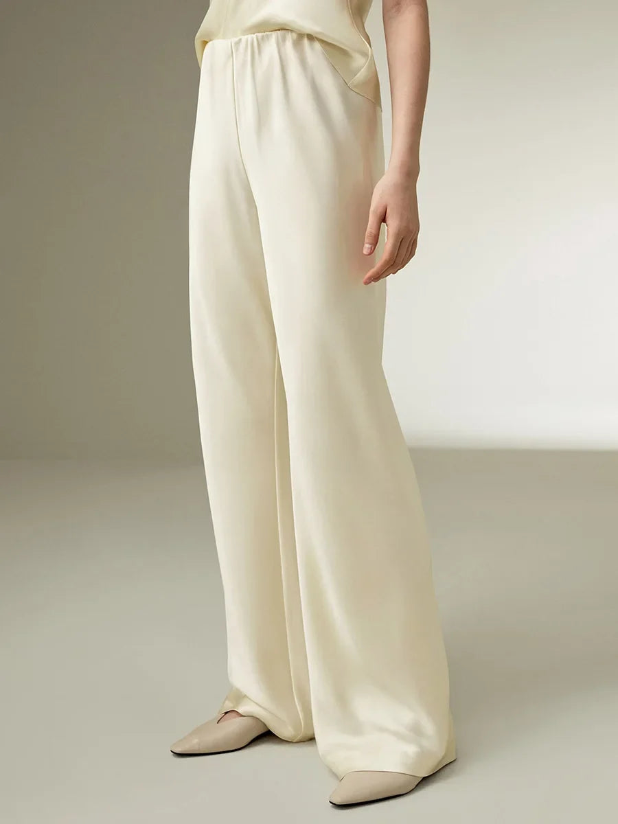 Elara Silk-Feel Lounge Trousers