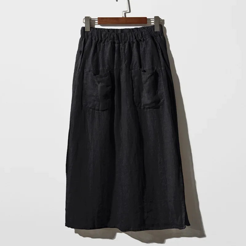 Hollis Wide Leg Linen Trouser Skirt