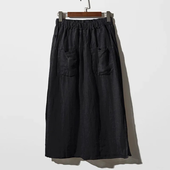 Hollis Wide Leg Linen Trouser Skirt