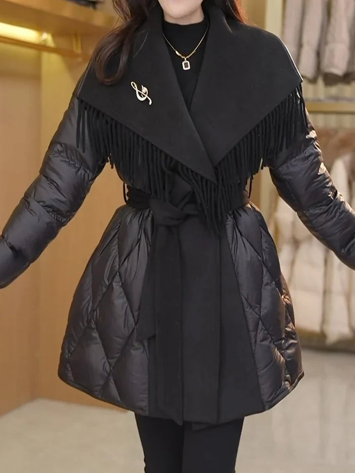 Juliette Fringe Down Coat