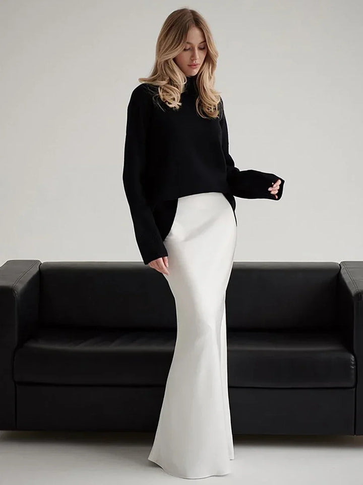 Seraphine Satin Fishtail Maxi Skirt