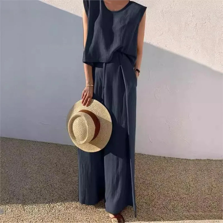 Women's Two Piece Tank Top Wide Leg Pants Set