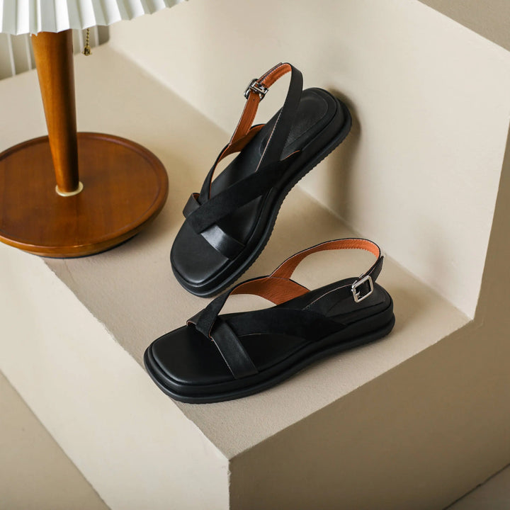 Valetta Cross-Strap Platform Sandal