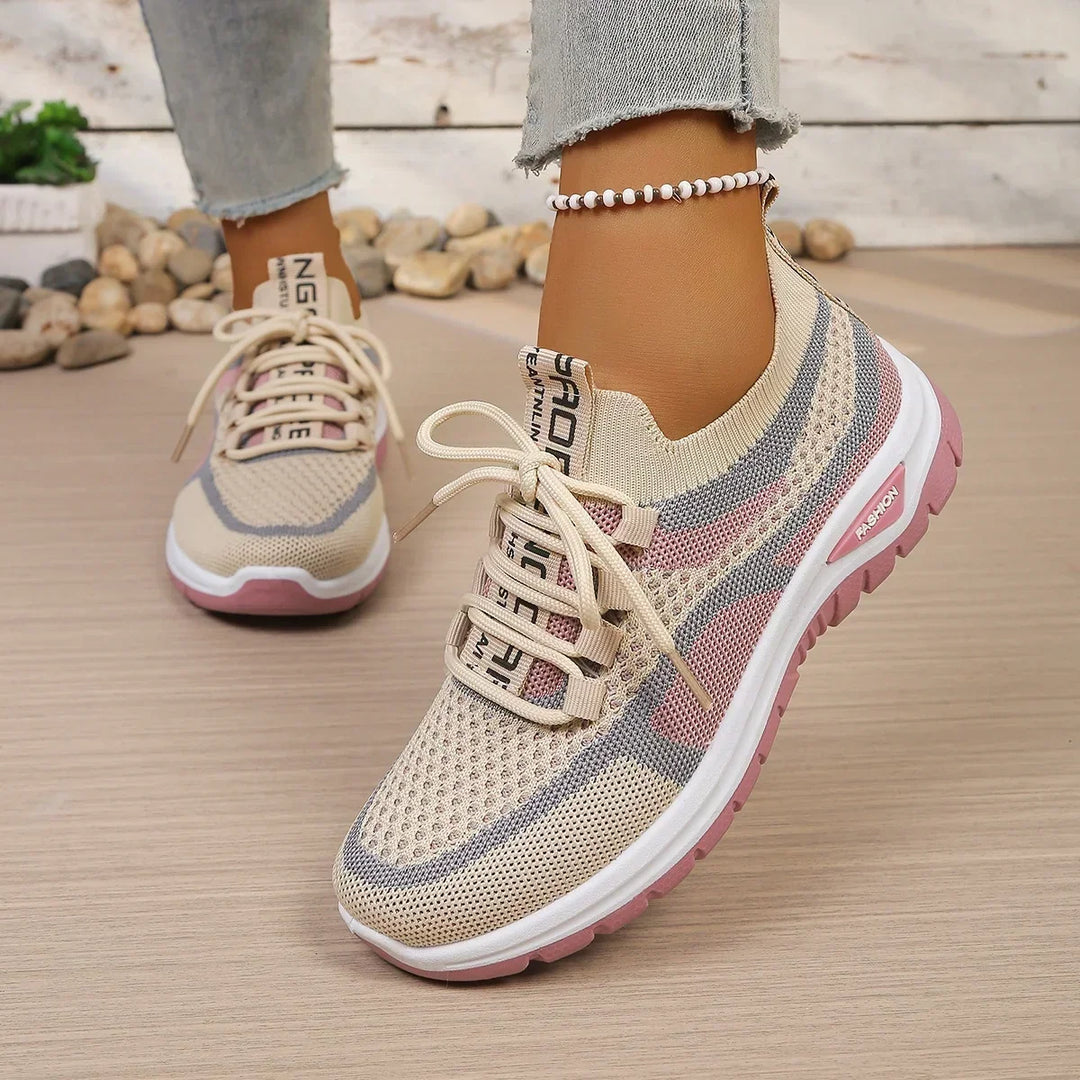 Two Tone Padded Collar Sneakers
