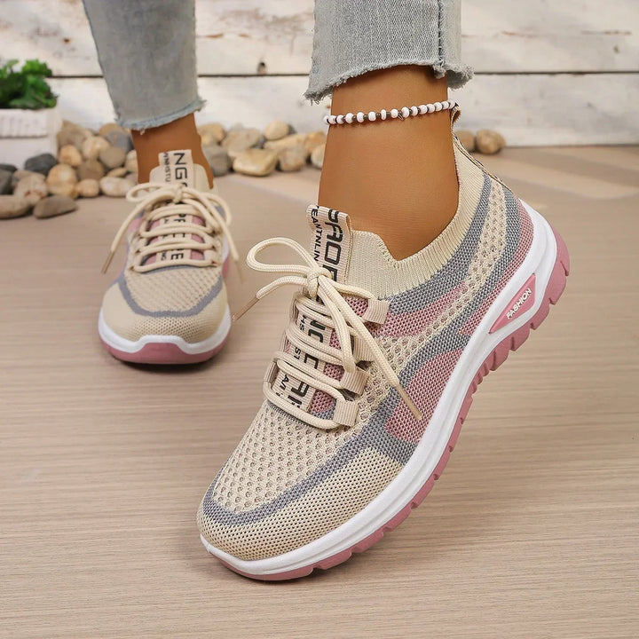 Two Tone Padded Collar Sneakers