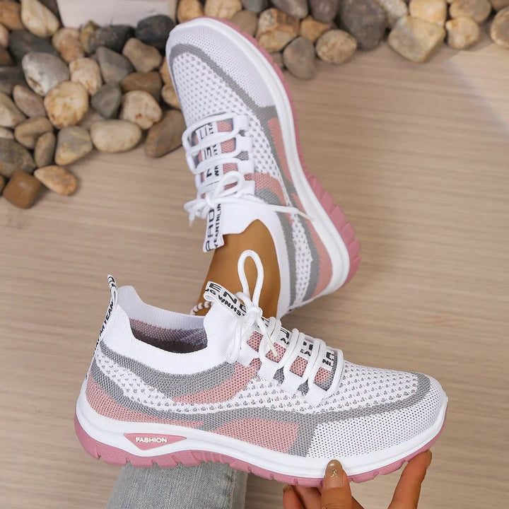 Two Tone Padded Collar Sneakers