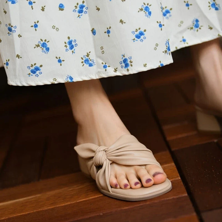 Capri Microfiber Leather Slingback Sandals