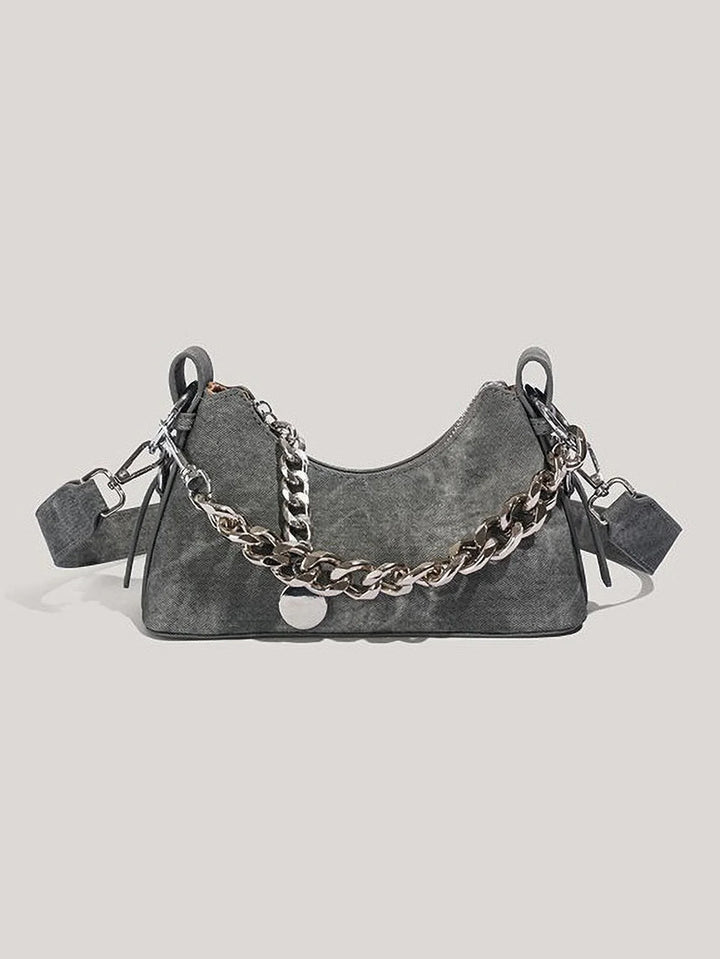 Céleste Denim Chain Bag