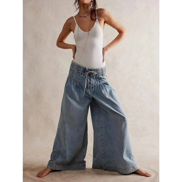 Aria Women's Pull-On Chambray Jeans