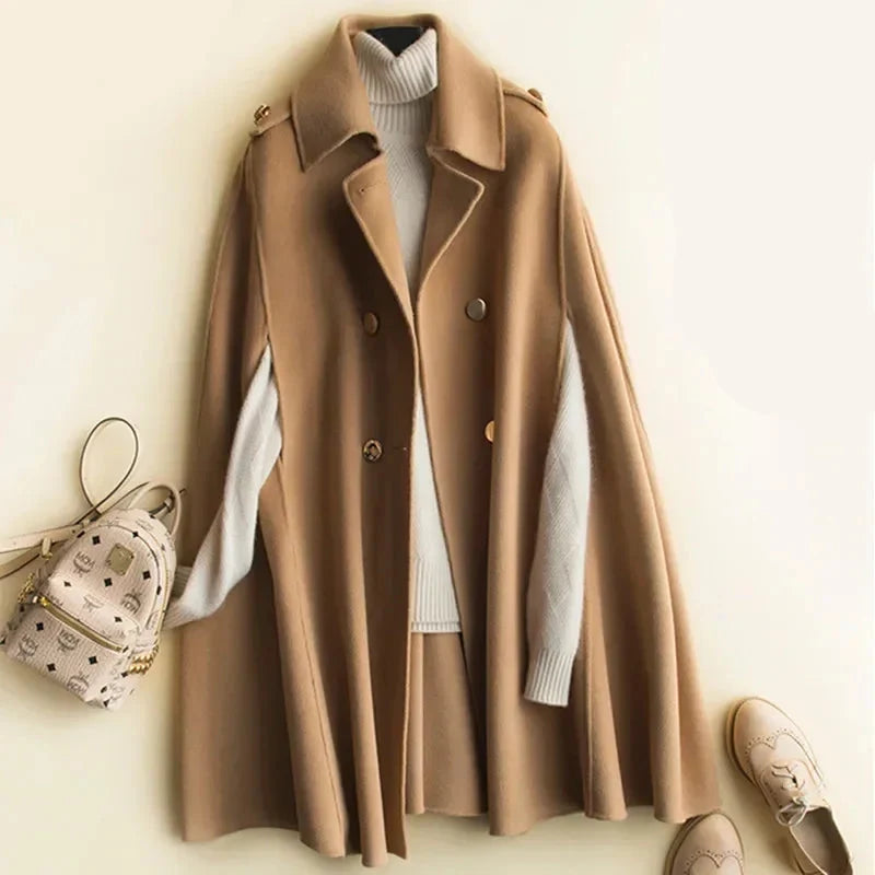 Marisol Wool Cape Coat