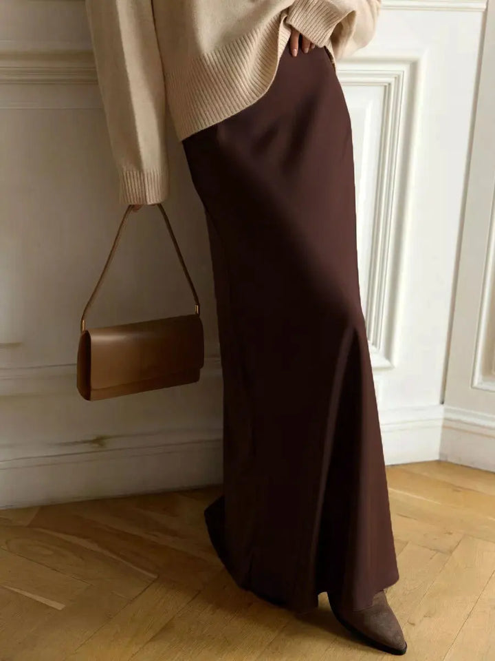 Seraphine Satin Fishtail Maxi Skirt