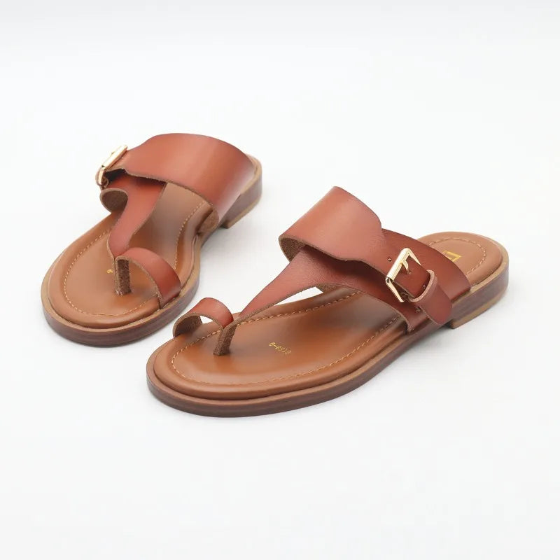 Valencia Leather Buckle Sandal