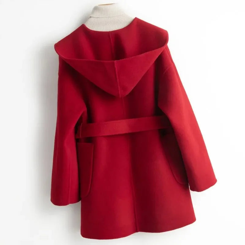 Camel-Hair Long Pointed Coat