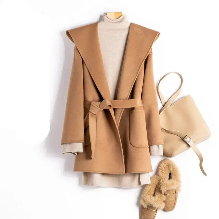 Camel-Hair Long Pointed Coat