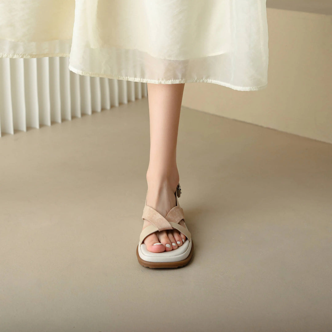 Valetta Cross-Strap Platform Sandal
