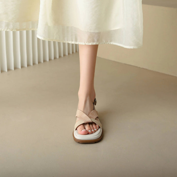 Valetta Cross-Strap Platform Sandal