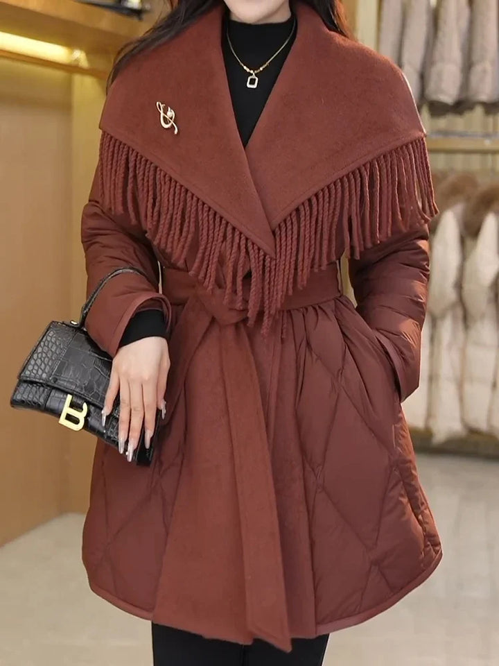 Juliette Fringe Down Coat