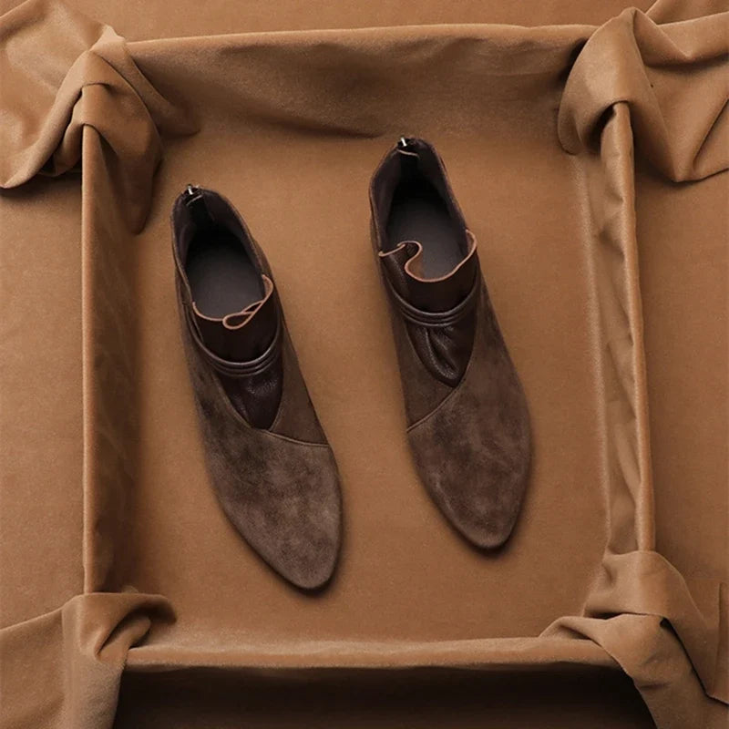 Vivienne Italian Crest Suede Boots