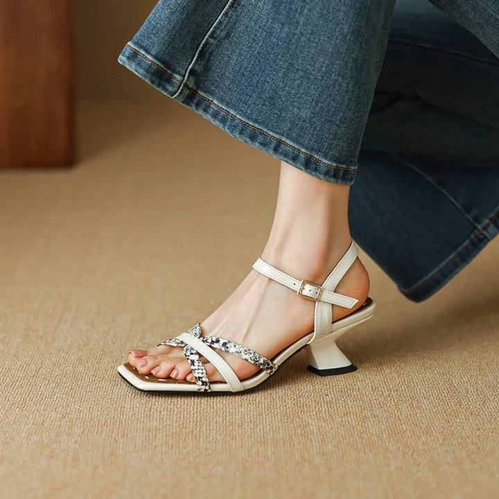 Saint-Tropez Square Toe Heel Sandal