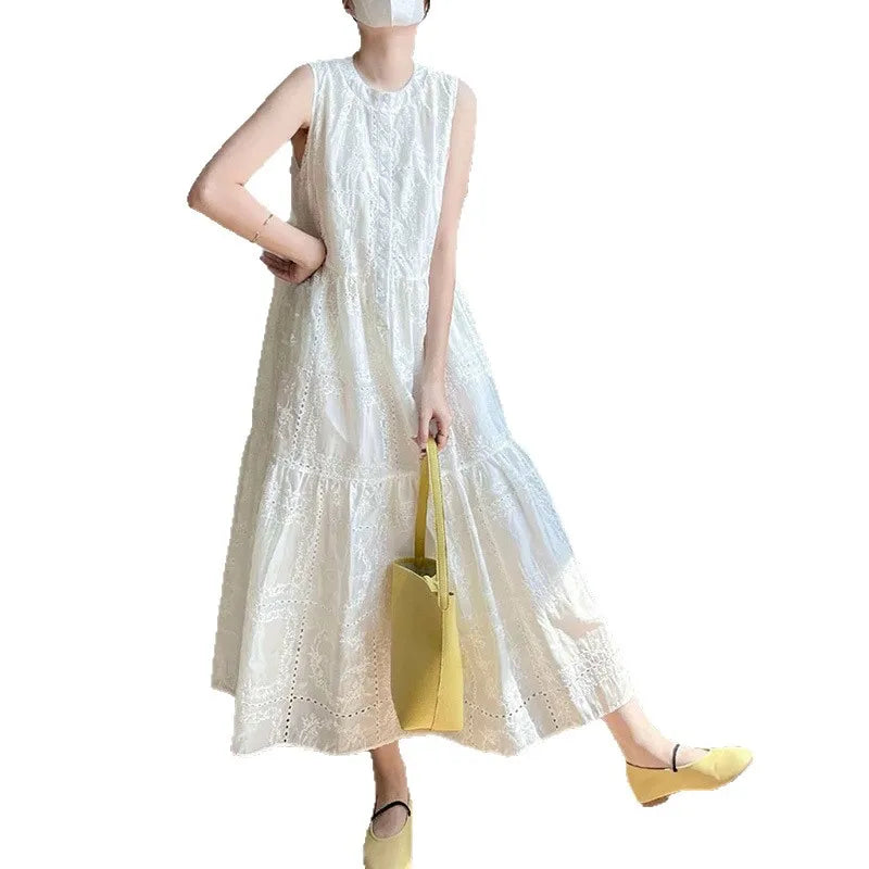 Roslyn | Hollow Knit Sleeveless Dress