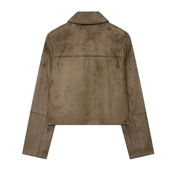 Avery Suede Cropped Jacket