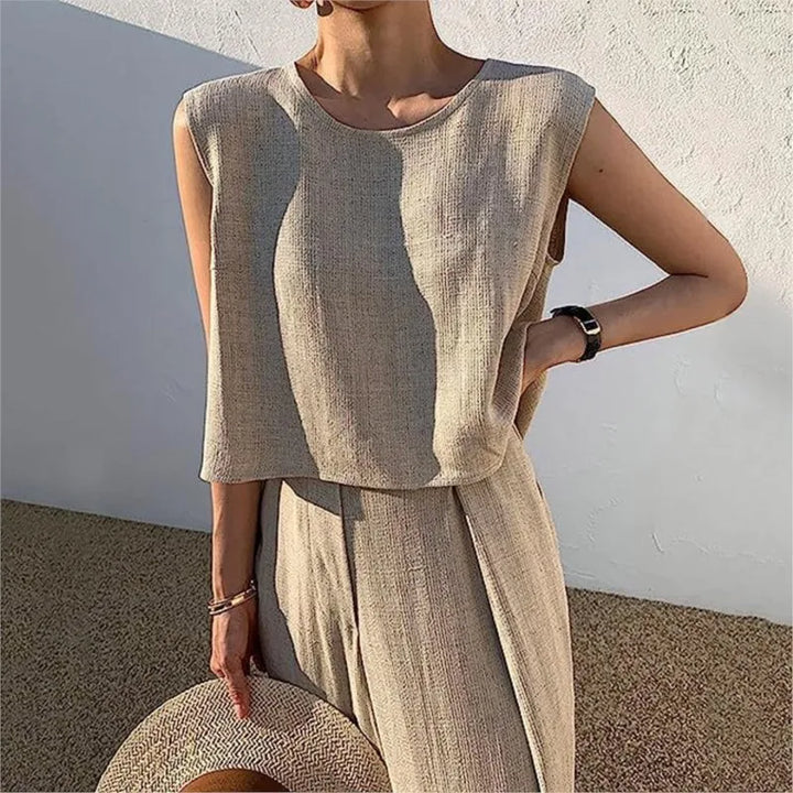 Women's Two Piece Tank Top Wide Leg Pants Set
