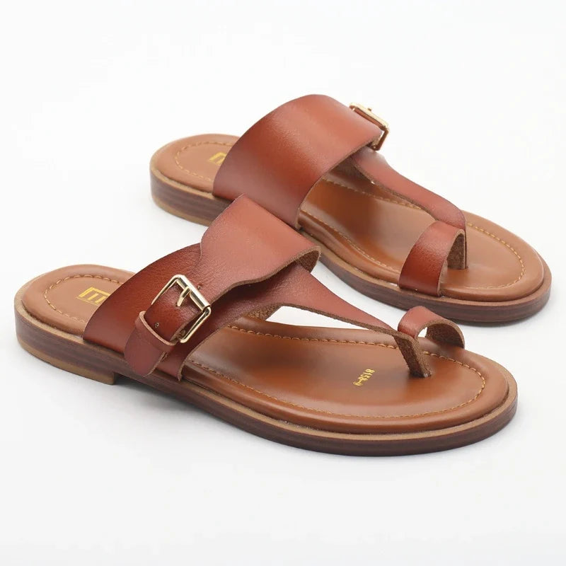 Valencia Leather Buckle Sandal