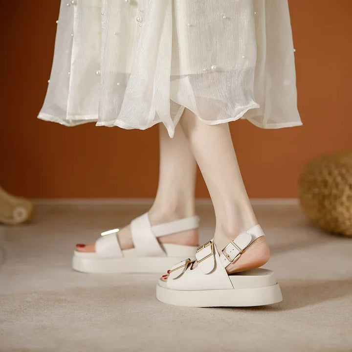 Italian Leather Platform Sandal