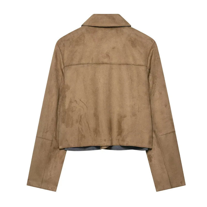 Avery Suede Cropped Jacket