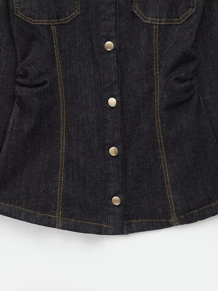 Marenza Button Denim Set