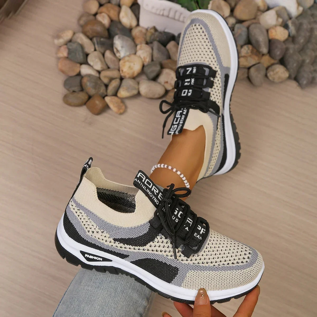 Two Tone Padded Collar Sneakers